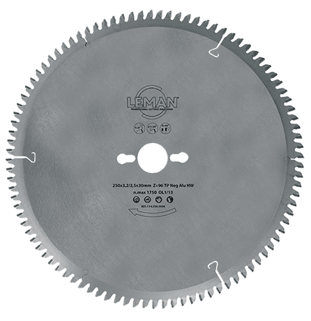 Lame de scie circulaire de mise à format D315x30mm 96 dents ALU